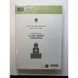 Stampin Up WISHING YOU Christmas Stamp Set Present New Year RETIRED